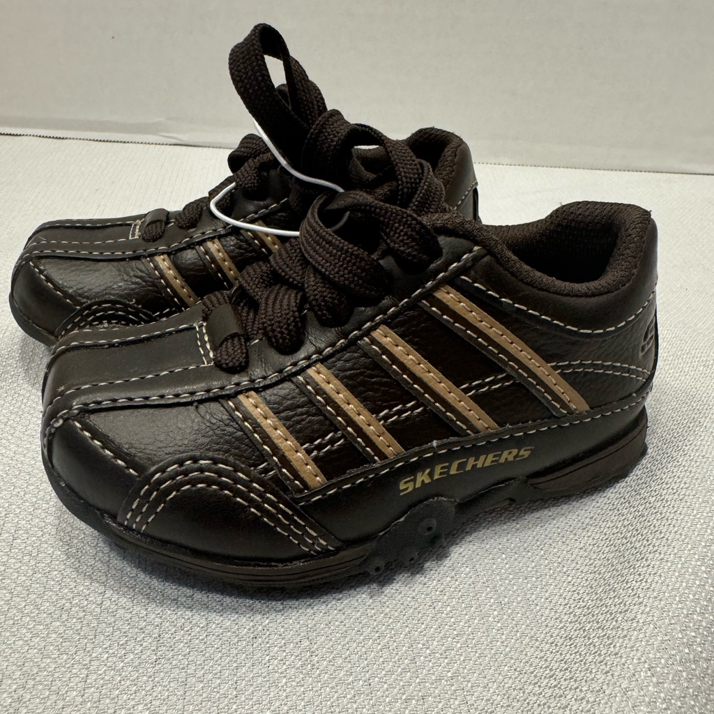 Toddler Boys Skechers Lifestyle Brand 92 Oxford Lace Up Shoes Brown Size 55